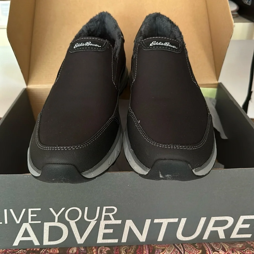 Eddie Bauer men’s Black Shelvin Moc SZ 12